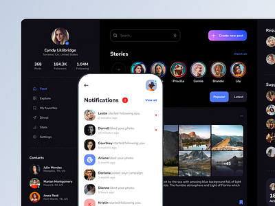 Xela Design System - Social Media Templates design design system figma prototyping social social media swiftui template templates ui kit