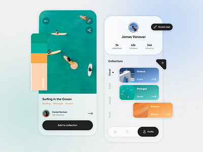 Mood board — Concept App app design collections colour palette concept app inspiration minimalistic mood board palette travel ui user interface design ux ux design