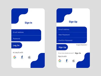 Mobile Login/Sign up UI akanksha appui figmadesign graphic design illustration loginscreen signupform ui vector vector illustration vectorlo