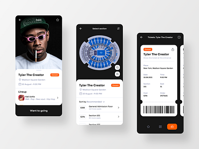 App Concept For Booking Tickets app app design application booking booking tickets concert design event event app interface mobile mobile app ticket ticket app tickets ui user interface ux