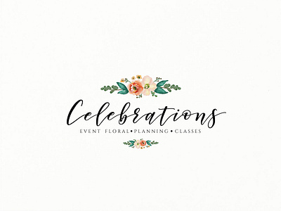 Watercolor Wedding Logo Design design digital painting digitalart hand illustration logo