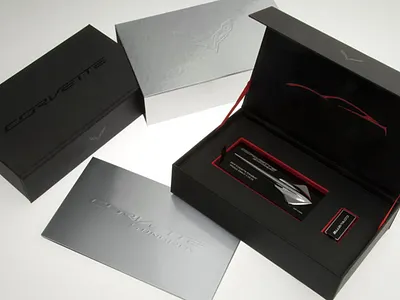 Corvette 50th Anniversary NAIAS Press Kit branding design packaging press kit print