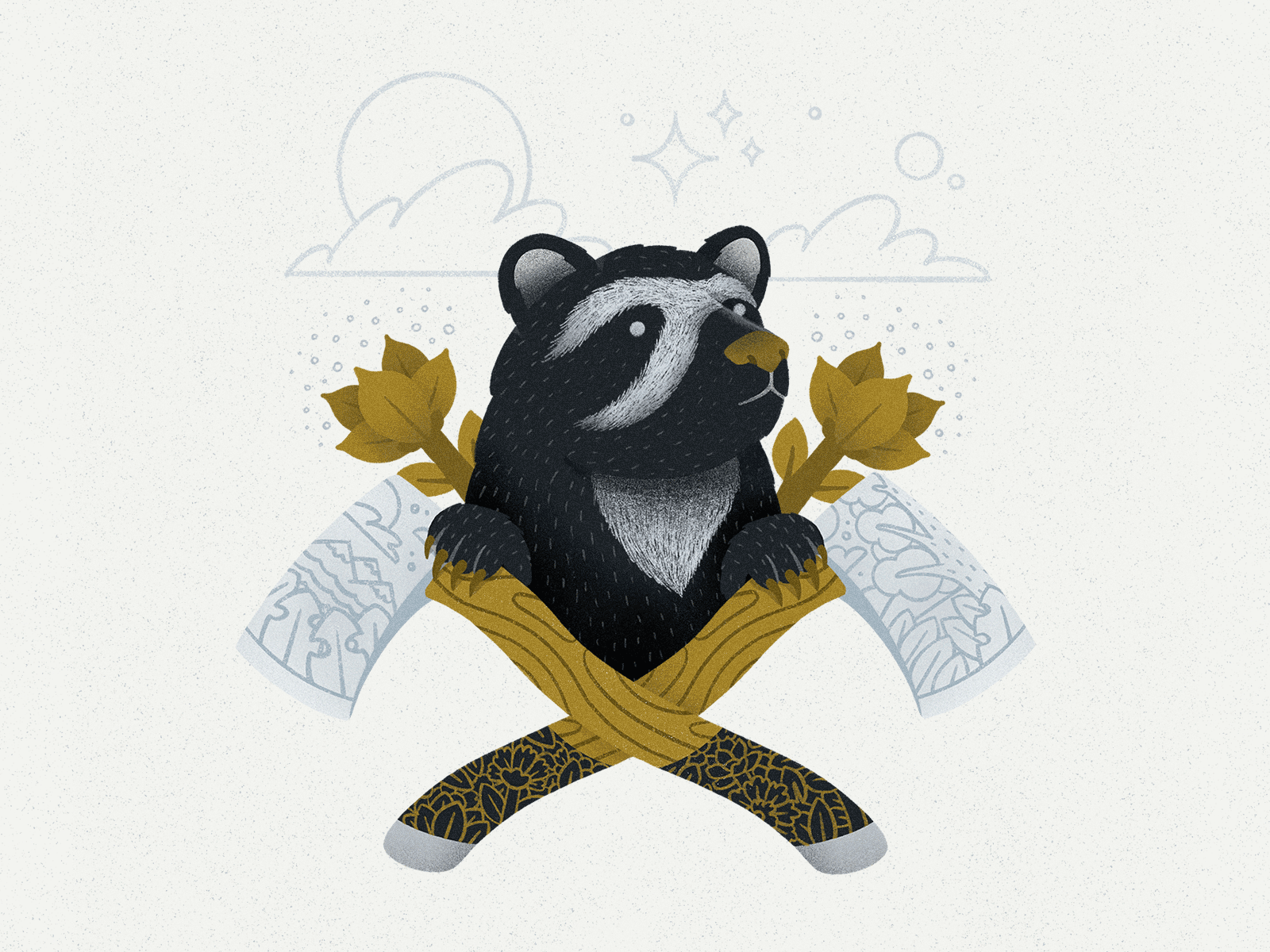 Oso de anteojos. animales colombia illustration naturaleza oso osodeanteojos paramo