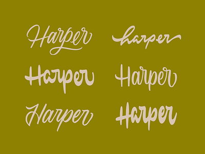 Harper Lettering branding calligraphy handlettering harper lettering logo name retro script styles vector