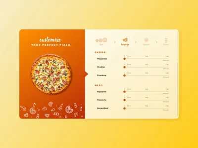 #DailyUI : Day 7 - Pizza Customization Settings 007 adobe xd adobexd daily ui daily ui 007 daily ui challenge dailyui dailyui007 dailyuichallenge design graphic design layout design pizza pizza customization setting design settings settings design settingsdesign ui xd