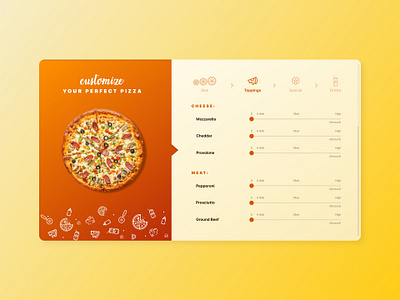 #DailyUI : Day 7 - Pizza Customization Settings 007 adobe xd adobexd daily ui daily ui 007 daily ui challenge dailyui dailyui007 dailyuichallenge design graphic design layout design pizza pizza customization setting design settings settings design settingsdesign ui xd