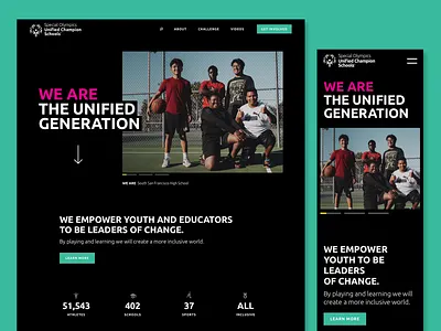 Special Olympics Website responsive special olympics unified generation website