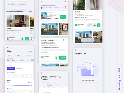 Housing new SERP app branding clean design ios ui ux