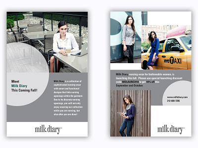 Milk Diary Postcard branding design logo social media posts typography