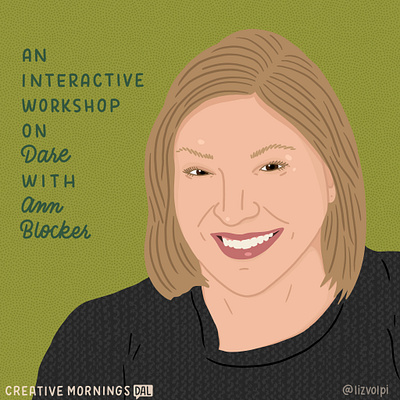 CM/DAL - Ann Blocker creative mornings digital illustration illustration person portrait portrait illustration procreate texas