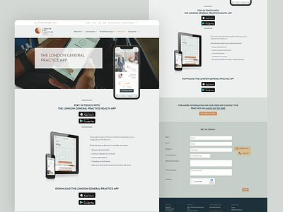 LGP Website app interface design doctor london practice ui ux website