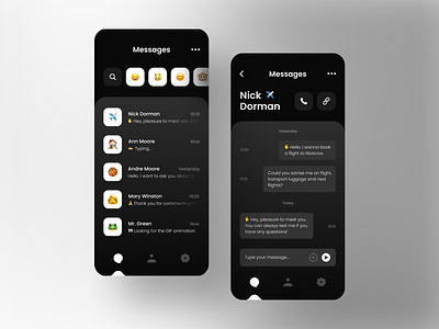 013 Direct Messaging bubble chat daily ui daily ui 013 dailyui013 dark design figma interface messaging messenger ui uidesign ux uxdesign