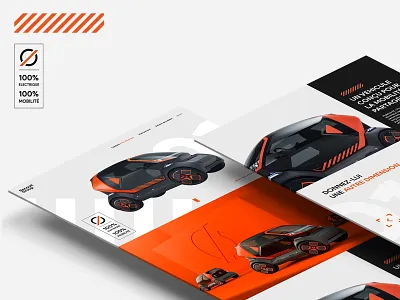 Electric car Renault Group EZ-1 3d app branding car design electric france french landing page mockup renault tesla ui ux website