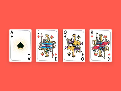 Cards card deck design illustration playing cards