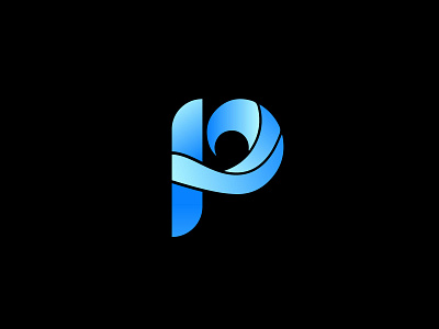 Modern P Wave Logo brand identity business logo clever logo creative logo flat logo gradient logo logo and branding logo design minimal logo minimalist logo modern logo modern p logo p logo wave logo