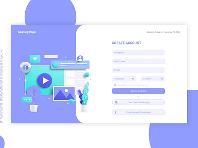 FORM REGISTRATON design ui ux