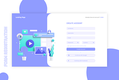 FORM REGISTRATON design ui ux