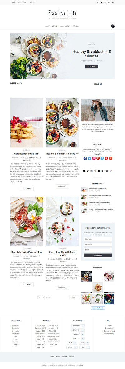 Best Free WordPress Themes for Food Blogs 2021 best food blog themes blog blog theme food blog themes free blog themes free food blog template free food blog templates free food blog theme free food blog themes