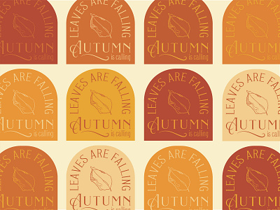 Autumn Badge branding challenge design dribbbleweeklywarmup graphic design illustration leaf logo