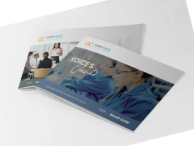 OC Workforce Solutions Brand Guide Book branding branding guidelines collateral marketing materials strategy