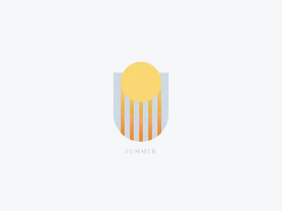 Week Exercise - Summer Badge badge exercise minimal season summer sun