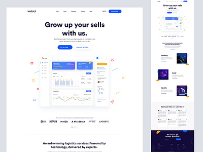 Sass Landing UI Kit agency business clean creative design illustration landing page logo marketing minimal sass ui