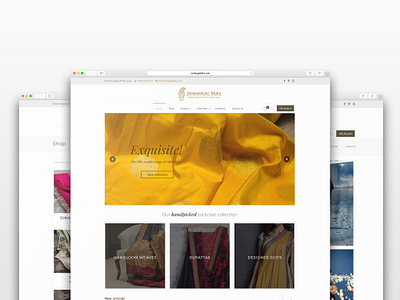 Sumangal Silks e-commerce store culture e commerce india minimal saree web design