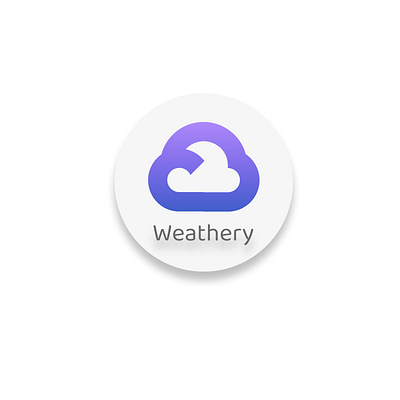 Weathery - Weather Icon apps button design graphic design icon image logo shameek biswas ui