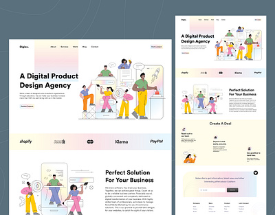 Digiex Web Design convrtx home page illustration landing page minimal modern product design typography ui uiux ux web web design web page website website design