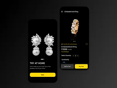 Jewellery App black graphic design ui