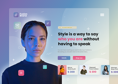 Fashion brand eCommerce landing page artificialintelligence branding business creative design digital e commerce landing page prototype uiux user interface web web design webpage website