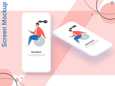 Onboarding Mobile Screen Mock-Up 3d branding ui