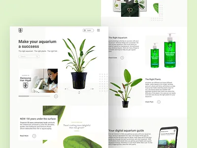 redesign website tropica aquarium aquascape clean plant redesign simple design ui ui design ux design website website design