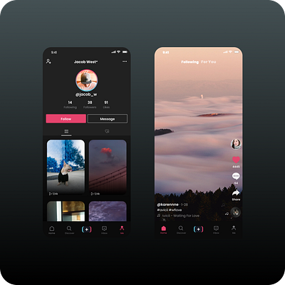 Tik Tok Redesign android app app branding ios motion graphics prototyping redesign tik tok ui