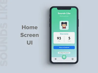 Home Screen - Sounds Like homescreen ui