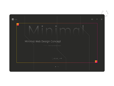 Black minimal web design concept black creative interface minimalism template ui web web design