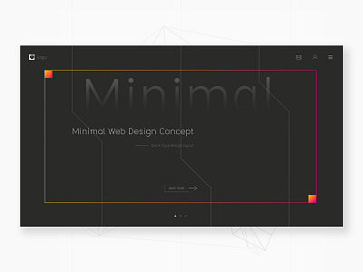 Black minimal web design concept black creative interface minimalism template ui web web design