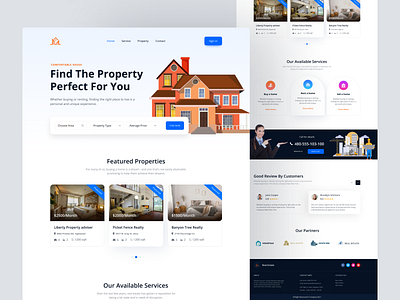 Real Estate Landing Page agency landing page clean website home rent house rent website landing page landingpage property property management real estate agency real estate branding real estate landing page real estate website realestate ui uiux webdesig website design