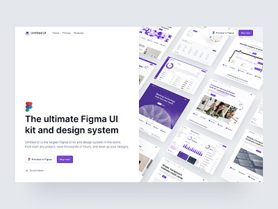 🎉 Announcing Untitled UI brand identity clean ui design system design systems figma header home page landing page minimal minimalism simple template ui kit web design webflow website design