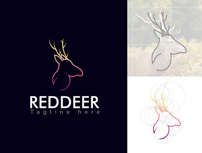Red Deer 3d animation branding design graphic design illustration logo logodesign modern modern logo design motion graphics reddeer logo simple ui vector