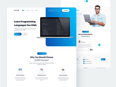 Online Programming Courses Website design ui uidesigner uiux ux webdesign