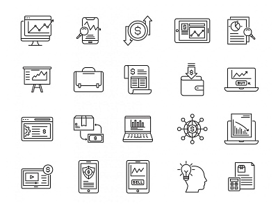 Trade Vector Icons design download free icons freebie graphicpear icons download icons set illustration logo trade trade icons trade vector ui vector icons