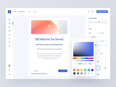 Onboarding Template Builder builder cards clean components create create template customization dashboard edit tool minimal onboarding template builder theme builder ui ux widgets