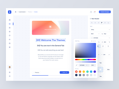 Onboarding Template Builder builder cards clean components create create template customization dashboard edit tool minimal onboarding template builder theme builder ui ux widgets