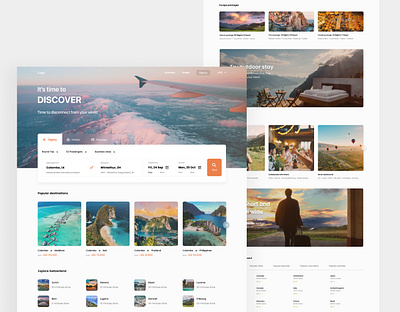 Flight booking website app branding design ui ux