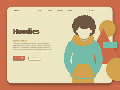 Hoodies app branding design icon illustration landing page logo retro typography ui ux vector