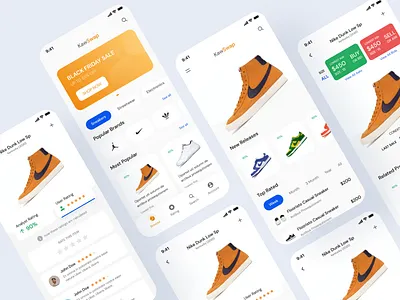 Shoe Selling App - KawSwap addidas attractive clean design minimal minimal ui mobile app nike shoe shoe selling shop store trade ui ui design ux web design