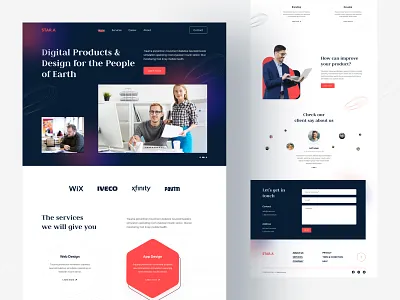 Agency Landing Page agency agency landing page clean ui corporate agency design home page landing landing page landing page design marketing landing page minimal popular shot studio ui design uiux uiux design ux web web design website design