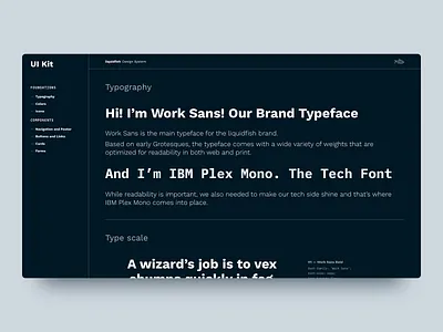 liquidfish / Design System design agency design system minimal oklahoma city style guide ui ui kit ux web