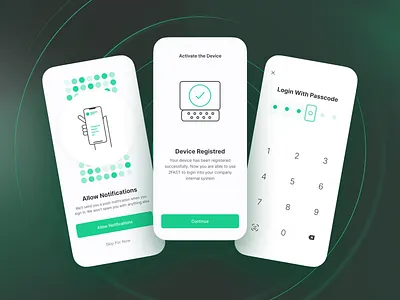 2FAST Authenticator App - Login With Passcode app application authenticator design login mobile mobile app mobile design passcode product design ui ux